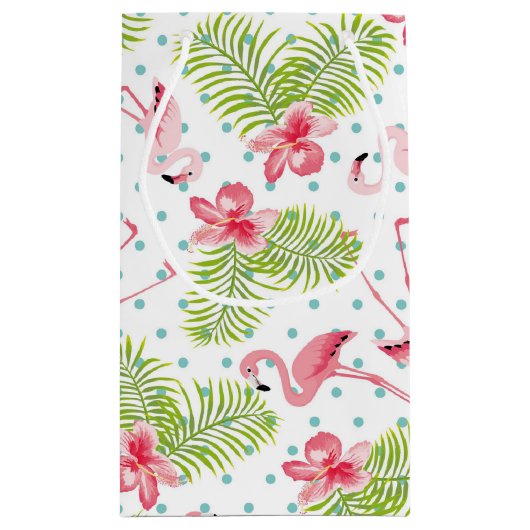Sac cadeau Flamant rose Palm Vert (Dos)