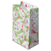 Sac cadeau Flamant rose Palm Vert (Devant Angle)