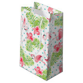 Sac cadeau Flamant rose Palm Vert (Dos Angle)