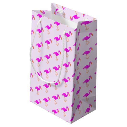 Sac cadeau Flamant rose rose (Dos Angle)