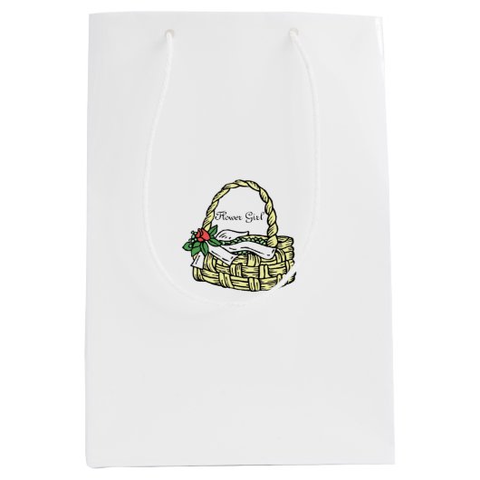 Sac cadeau Fleur de la fête de mariage Panier blan (Devant)