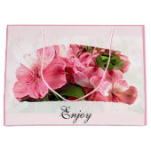 Sac cadeau Fleur Rose Joliment (Devant)