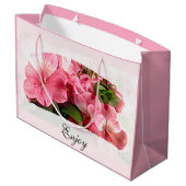 Sac cadeau Fleur Rose Joliment (Dos Angle)