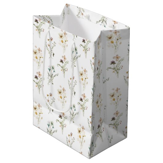 Sac cadeau fleur sauvage (Devant Angle)