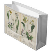 Sac cadeau Fleur sauvage antique rose et vert (Devant Angle)