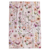 Sac cadeau Fleur sauvage couleur rose - Flore Dust (Dos)