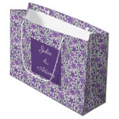Sac Cadeau Fleur Violette (Devant Angle)