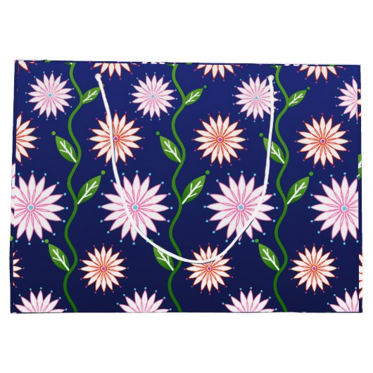 Sac Cadeau Fleurs Bleues (Dos)