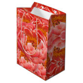 Sac Cadeau Fleurs Corail (Dos Angle)