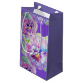 Sac Cadeau Fleurs d'Amour Pansy Violette Fleurs (Dos Angle)