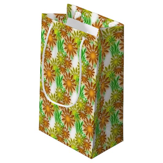 Sac cadeau - Fleurs néon 3D (Dos Angle)