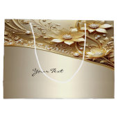Sac Cadeau Fleurs Ornées Moderne avec Perles (Dos)