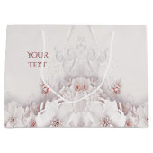 Sac Cadeau Fleurs Rose Ivory Blush (Devant)