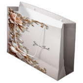Sac Cadeau Fleurs Rose Pâle et Blanches (Devant Angle)