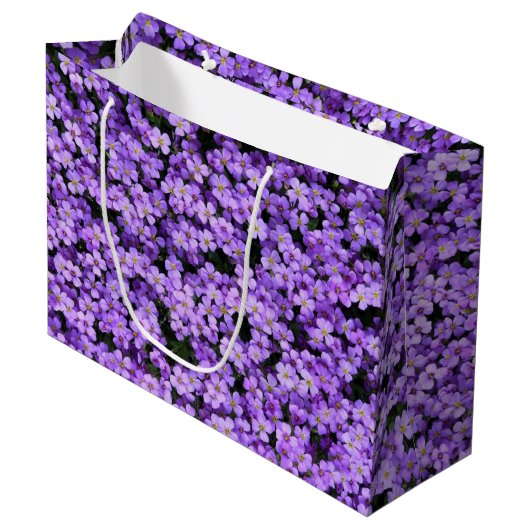 Sac Cadeau Fleurs Violettes Violettes (Devant Angle)