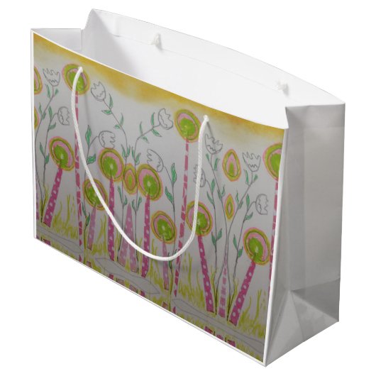 Sac cadeau Fleurs Whimsical (Dos Angle)