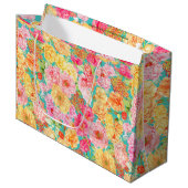 Sac cadeau floral (Devant Angle)