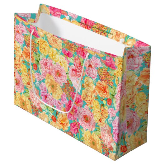 Sac cadeau floral (Devant Angle)