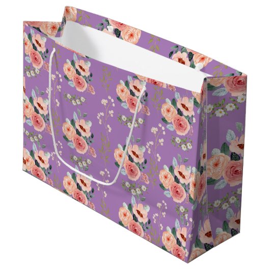 Sac cadeau floral (Devant Angle)