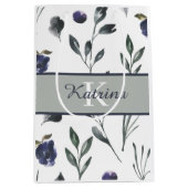 Sac cadeau floral aquarelle personnalisé (Devant)