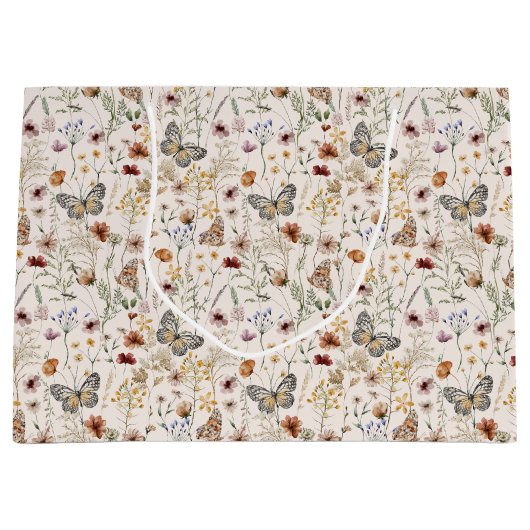 Sac cadeau floral boho (Devant)