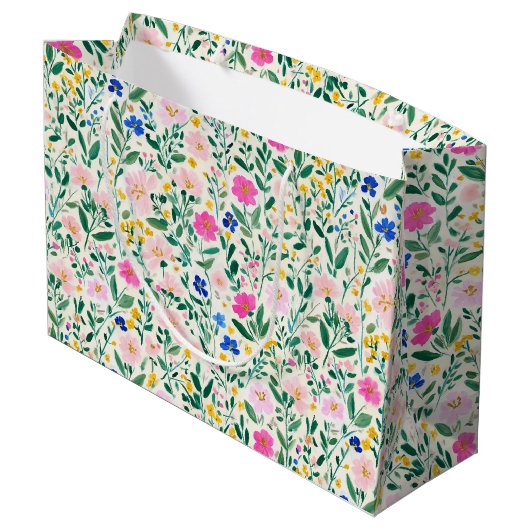 Sac cadeau floral coloré (Dos Angle)