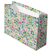 Sac cadeau floral coloré (Devant Angle)