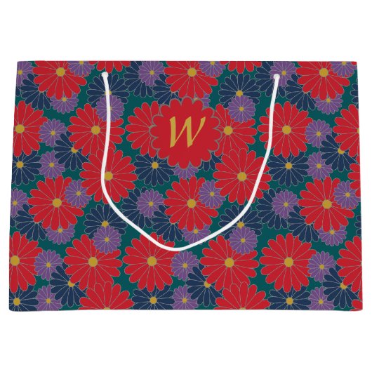 Sac cadeau floral de automne Splashy (Devant)