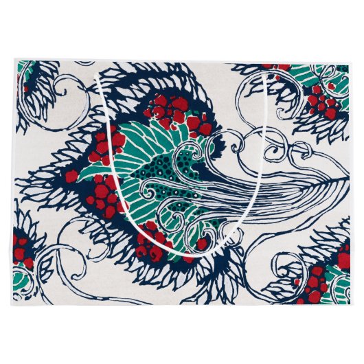 SAC CADEAU FLORAL D'IMPRESSION CHINOIS (Dos)