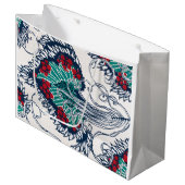 SAC CADEAU FLORAL D'IMPRESSION CHINOIS (Devant Angle)
