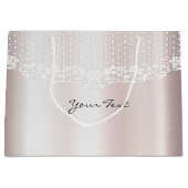 Sac Cadeau Floral en Dentelle Blanche Élégant (Devant)