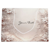 Sac cadeau floral ivoire blanc (Devant)