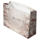 Sac cadeau floral ivoire blanc (Dos Angle)