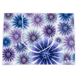 Sac cadeau floral lavande