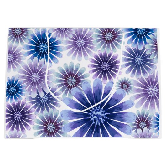 Sac cadeau floral lavande (Devant)