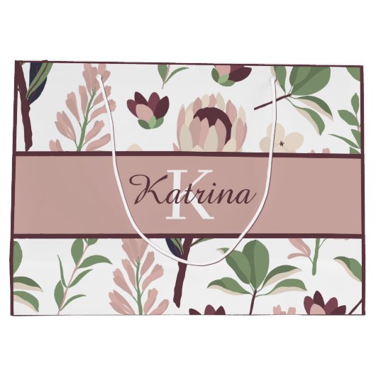 Sac cadeau Floral Monogramme (Dos)