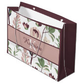 Sac cadeau Floral Monogramme (Devant Angle)