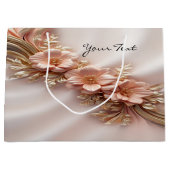 Sac Cadeau Floral Orange Élégant (Devant)