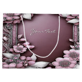 Sac cadeau floral rose (Dos)