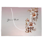 Sac cadeau floral rose décoratif (Dos)