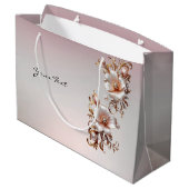 Sac cadeau floral rose décoratif (Dos Angle)