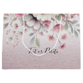 Sac cadeau floral rose moderne (Devant)