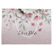 Sac cadeau floral rose moderne (Dos)