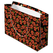 Sac cadeau floral rouge (Dos Angle)