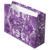Sac Cadeau Floral Violet (Devant Angle)