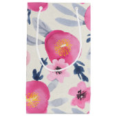Sac cadeau Florals aux fleurs roses (Devant)
