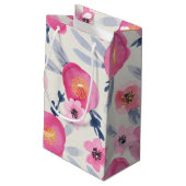 Sac cadeau Florals aux fleurs roses (Dos Angle)