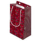 Sac cadeau Flore Wassail Rouge profond (Devant Angle)
