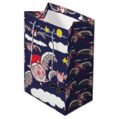 Sac cadeau Flying Pig Père Noël (Devant Angle)