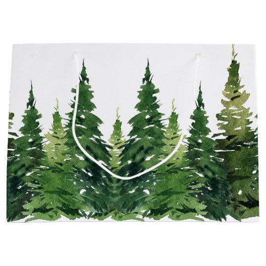 Sac cadeau - Forêt d'aquarelle (Devant)